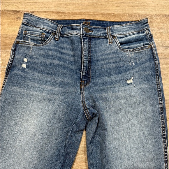 Kut from the Kloth Size 10 High Rise Faded Blue Toothpick Skinny Jeans - Picture 9 of 12